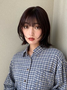 ノラ ギンザ(NORA GINZA) ウルフボブレイヤーウルフショートハッシュカットボブパーマ