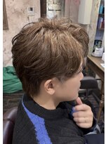 ルミエ ヘアサロン 経堂店(Lumie hair salon) 透明感オリーブベージュ×センターパートウルフ