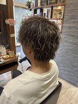 パッション 長町南店(PASSION)&nbsp;ホワイトベージュメッシュ縦落ちツイストスパイラル