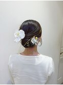 【misa】成人式卒業式/タイトシニヨン/タイト/金箔/水引