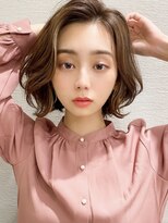 シルクレイ 吉祥寺店(Silk-lei) 大人かわいカーキグレージュボブ小顔マロンベージュ30代吉祥寺