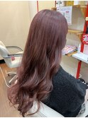 緩巻きピンクブラウン