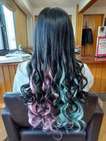 エクステンション クーチャー(Extention Cu'cha) エクステ150g ピンク 水色インナー