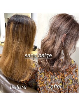 セシルヘアー(CECIL hair) 下北沢/サンドベージュ×ハイライトカラー×くびれヘア