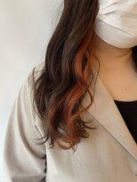 ヘアデザイン ファブロ(hair design FABRO.)&nbsp;イヤリングカラー×オレンジ