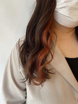 ヘアデザイン ファブロ(hair design FABRO.) イヤリングカラー×オレンジ