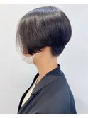 【松戸　石山】黒髪ハンサムショート　刈り上げ　前髪なし