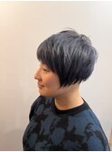 N.Y.ドライカットでツーブロックショート×ダブルカラー［渋谷］