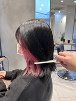 ヘアサロン ガリカ 表参道(hair salon Gallica) 【miko】派手髪個性派ピンク×地毛風カラー/インナーカラー