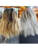 オートヴィーナス 神栖(Haute Venus)&nbsp;デザイン修正/シルバーカラーバレイヤージュ