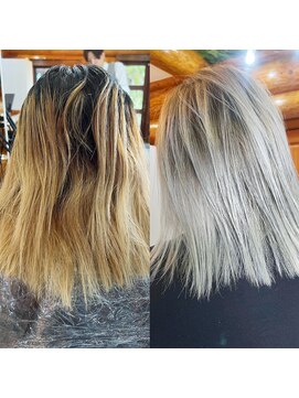 オートヴィーナス 神栖(Haute Venus) デザイン修正/シルバーカラーバレイヤージュ