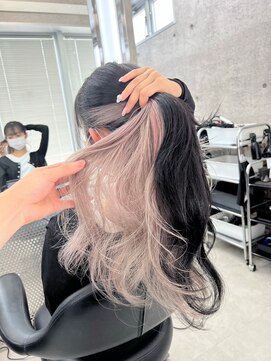 イキ 表参道(iki omotesando) ミディアムヘア/スラッシュ/グレージュカラー/デザインカラー