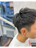 アメイジングヘアー 千歳店(AMAZING HAIR) スパイキーショート/メンズカット/刈り上げ/ネイビーグレー