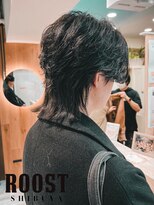 ルースト 渋谷店(ROOST)&nbsp;センターパートウルフ/ニュアンスパーマ/ダウンパーマ