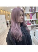 派手髪×ハイトーン×ピンクラベンダーカラー
