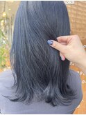 ダブルカラーででしるブルーブラック