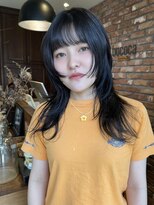 ボコカ(bococa)&nbsp;ハッシュカットロングレイヤーシースルーバング