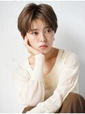 マッシュボブ☆マニッシュ髪質改善センターパートマロンベージュ