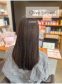 【color＋treatment】  超高濃度水素カラー × オリーブブラウン