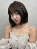 レイヤーボブ　髪質改善　ブラウンカラー