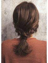 ユアーズ ヘア 恵比寿本店(youres hair)&nbsp;こっくりベージュ×編みポニー＊