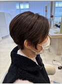 40代刈り上げショート前髪なしハンサムショートツーブロック