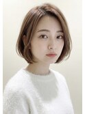30代40代大人可愛いボブ ワンカールボブ センターパート