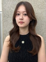 バサ 池袋東口店(BASSA)&nbsp;レイヤーカット/顔まわり/韓国風/ミルクティーベージュ