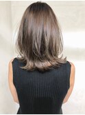 くびれセミディ_くびれヘアアプリコットオレンジ