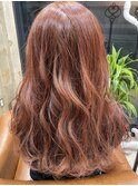 ゆるふわ巻き髪セミロング♪色落ちも楽しむピンクラベンダー
