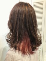 アドラーブル 女池店(adorable) 10代20代大人可愛い立体感ハイライト×ピンクインナーカラー