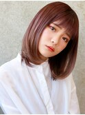  【La fith】ピンクブラウン×ボブスタイル