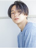 波巻きハイライト束感ツーブロックマッシュ