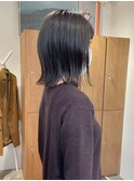 ボブ/黒髪/ボブウルフ/ココアベージュ/グレージュカラー