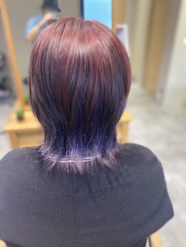 リーフヘアー(Leaf Hair) 派手に見えるけど実際は派手すぎないアンブレラカラー