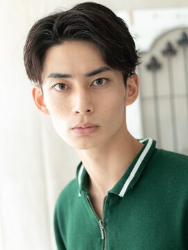 メンズヘア ビーセカンド 草加店(MENS HAIR B-2) ナチュラルツーブロック七三分け好感度マッシュヘアB草加