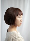 ボブ×ワイドバング