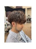 MEN'SHAIR/アップバング/ハイライト/束感ショート/波巻き