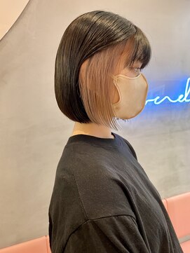 ロンドポレール 北千住(Lond polaire) ボブ×インナーカラーホワイトベージュ