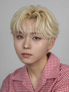 オーシャントーキョーオーバー 渋谷(OCEAN TOKYO OVER) 韓国マッシュセンターパートダウンパーマニュアンスパーマウルフ