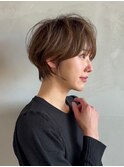 レディースショート/アッシュブラウン/刈り上げショート