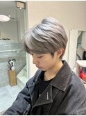 アップバングモテる流行イケメン金髪モテ髪ツーブロックビジネス