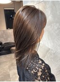 艶ブラウン×レイヤーカットで軽やかに30代・40代に◎大人ミディ
