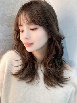 ロンドロゼ 池袋(Lond rose) ミニウルフレイヤーカット顔周り前髪韓国ミディアムロング/池袋