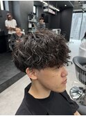 波巻きパーマ