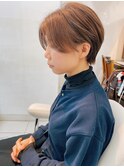 【横須賀中央 AGU】小顔ショートハニーベージュカラー