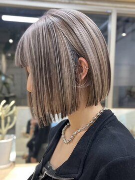 サンクマーケット 渋谷(cinq MARKET) 渋谷アンブレラカラーハイトーンカラーミルクティーベージュ韓国