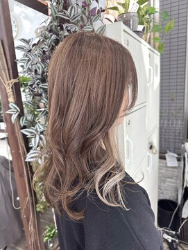 イヤリングカラー★ライトミルクティー