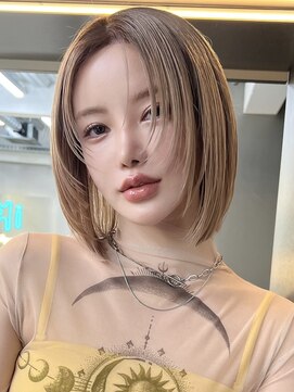 イキ 表参道(iki omotesando) 韓国ヘアレイヤーカットボブ/ブリーチカラー