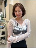 ヘイリーボブ×ブリーチなしブラウンカラー